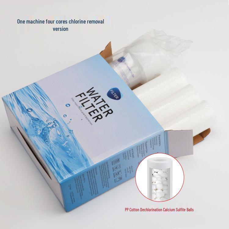 Set Purificatore d'Acqua per la Casa Transfrontaliero: Filtri per Doccia, Lavatrice, WC con Nucleo Sostituibile in Cotone PP