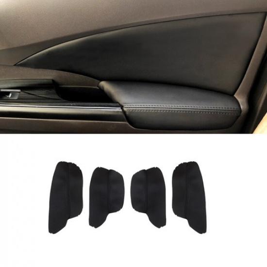 4xInner Door Handle Armrest / Panel LEATHER Cover for Honda CRV 2012-2016 2017 Door Armrest Cover