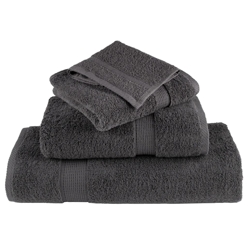 Premium SOLUND Towels 2 pcs Anthracite 50 x 100 cm 600 g m²