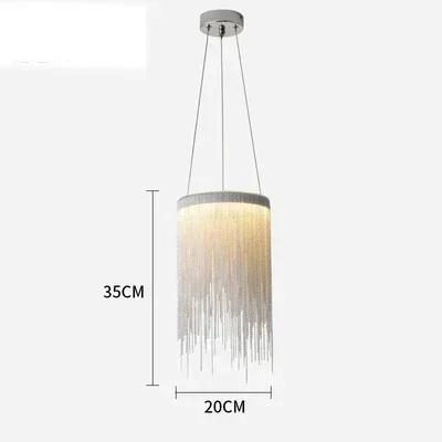 

Nordic Tassel Light Luxury Internet Celebrity Chandelier French Art Living Room Commercial Restaurant Bar Small Pendant LIghts Black&Warm White