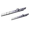 MONSTER SPORT Verchromtes Emblem (Keine PIN) Klein 100 x 15mm ZZZE37