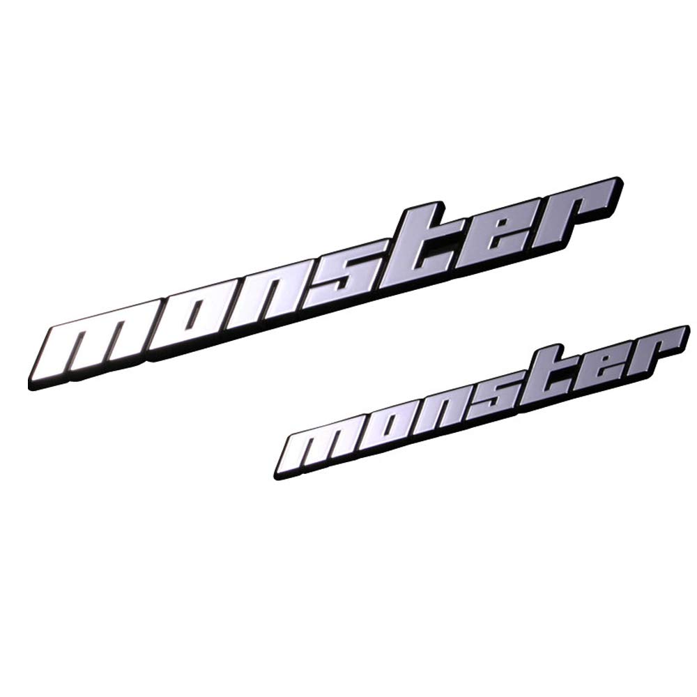 MONSTER SPORT Verchromtes Emblem (Keine PIN) Klein 100 x 15mm ZZZE37