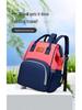 2025 Korean Style Mommy Backpack: Multifunctional Fashion Canvas Color Block Bag with Baby Bottle Holder