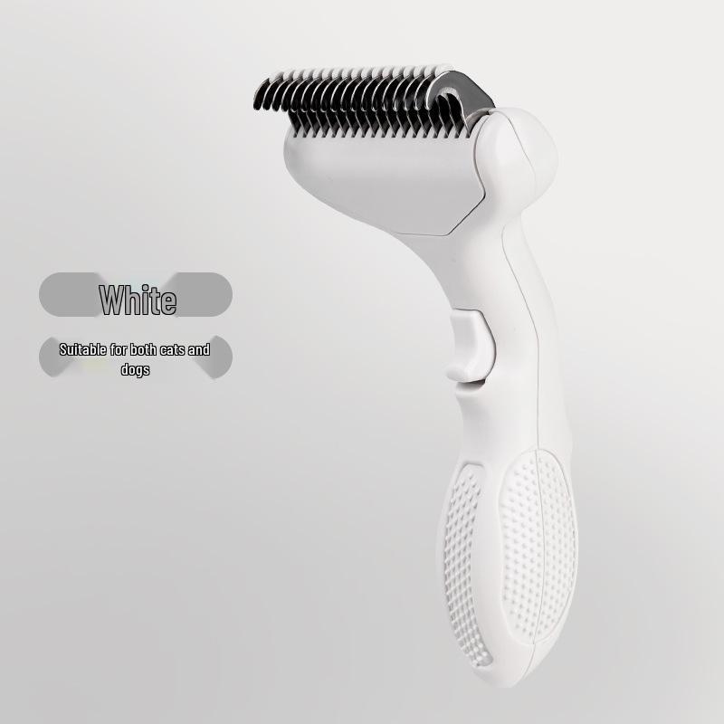 Pet De-Shedding & De-Tangling Self-Cleaning Comb: Fine Needle Hair Remover for Dogs