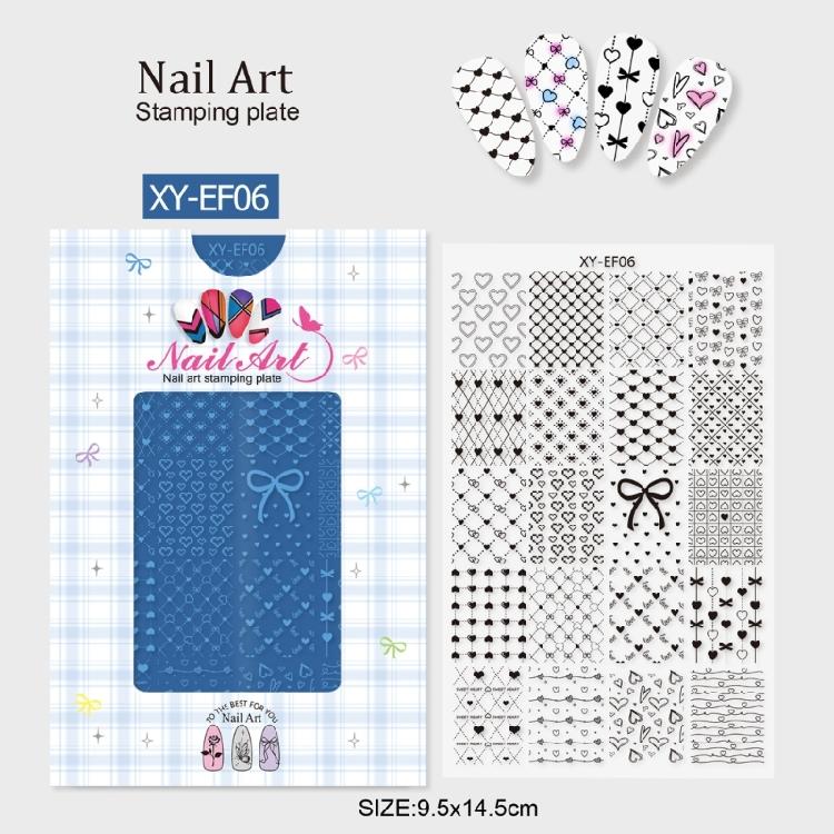 Professional Nail Stamping Plate Showcasing Beautiful Oriental Pattern Nail Art Stamper for Unique Nail Designs