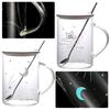 Creative Starry Sky Luminous Glass Water Cup 480ml Astronomy Lovers Glass Mugs Night Sky Star Cup Coffee Milk Tea Cup