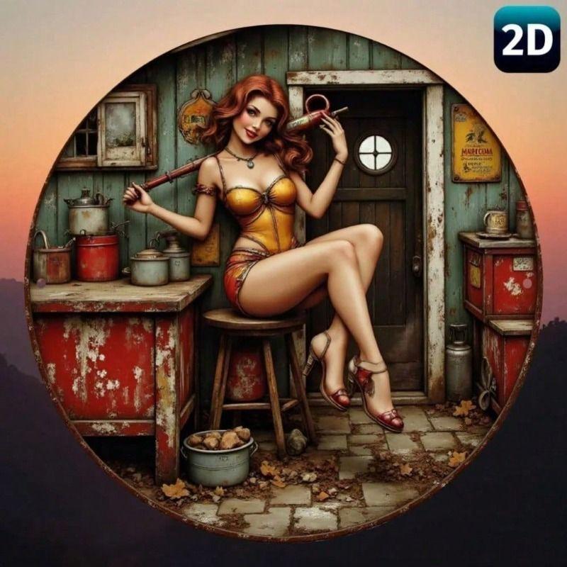 

Hologram Vintage Metal Wall Art Poster for Living Room