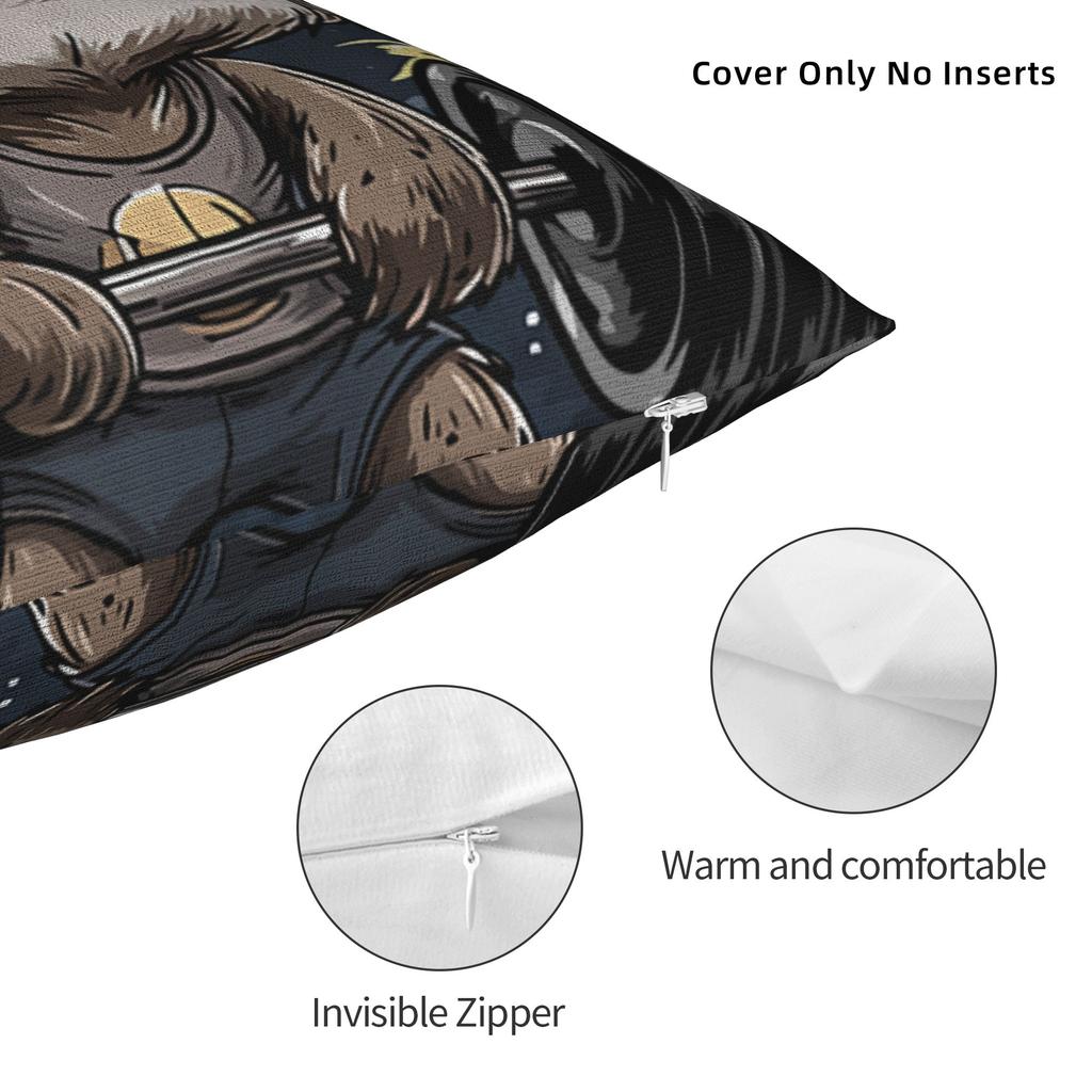 Don'T Fart Sloth Gym Bodybuilding Workout Pillowcases Kawaii Pillow Case For Living Room Chair Custom Pillow Cover