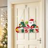 2D Decoration Featuring Santa Claus with A 'Merry Christmas' Sign A Wooden Holiday Ornament Suitable for Indoor/Outdoor Christmas Parties Hook Design