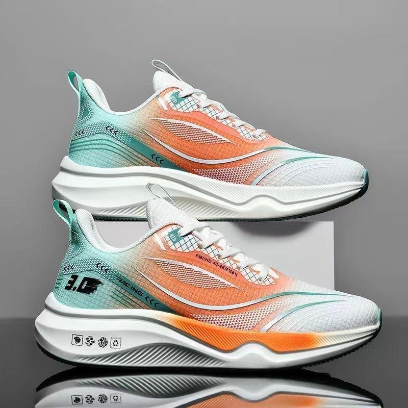 Mens Breathable Mesh Casual Flat Running Sports Shoes