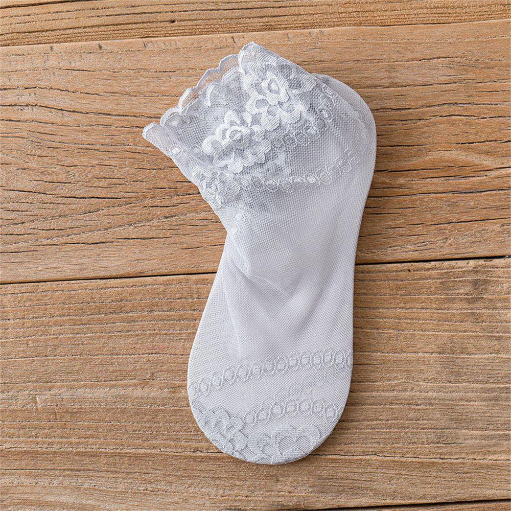 Women Anti skid Liner Summer Lace Socks Cotton Hosiery Boat Socks Low Cut