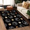 Cute Paw Print Area Rug Machine Washable Non Slip Flannel Carpet for Bedroom Living Room Kitchen