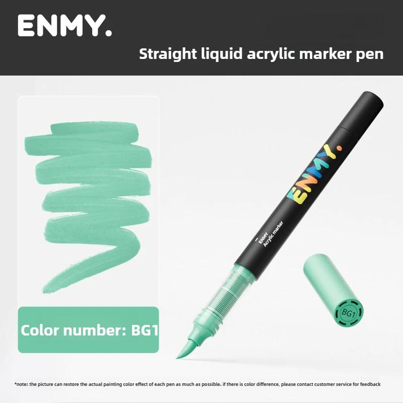 1 Pieza ENMY 60 Colores Marcadores Acrílicos Líquidos Directos Mezclables Punta Suave No Transparentes Marcadores de Arte Material Escolar Papelería