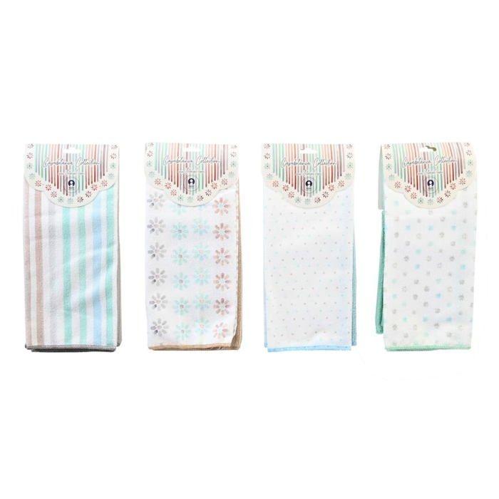 Geschirrtuch - DKD Home Decor - S3041121 - Set Microfaser-Reinigungstücher - 4 Stück - 40x60 cm