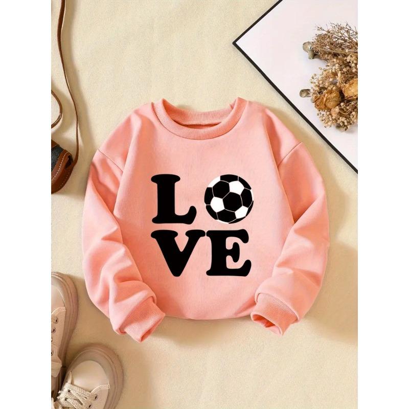 Kids Sweatshirt Crew Neck Sweatshirt with Creative Letter Pattern, Fashion Casual Sportswear for Daily, Party, Vacation Gift, Spring and Autumn