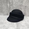 Lace Small Bow Retro Equestrian Hat Women'S Autumn And Winter Wool Knight Hat Beret