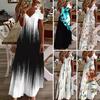 Formal Dress Floral Print Lace Summer Loose-fitting A-Line Maxi Dress for Banquet