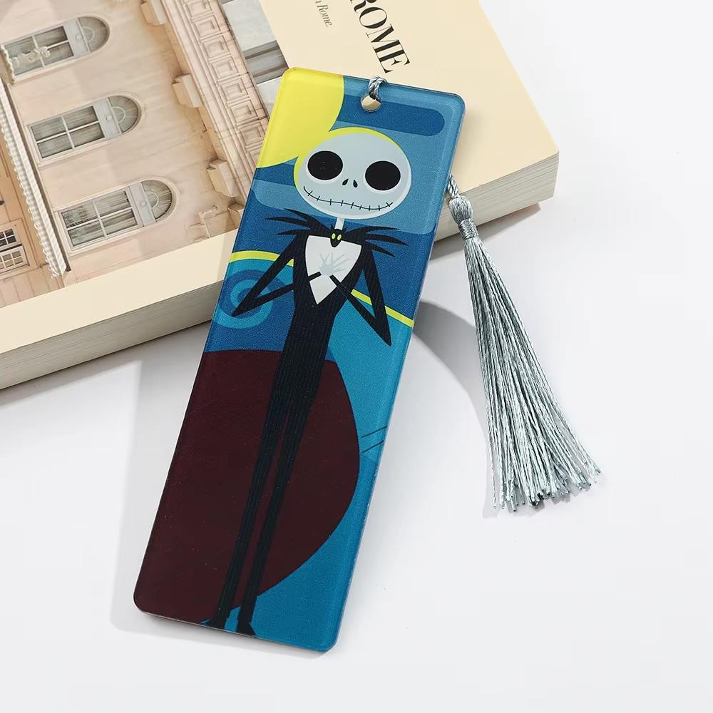 MINISO The Nightmare Before Christmas Jack Skellington Acryl Lesezeichen Disney Gruseliger Film Kreatives Lesezeichen Halloween Geschenke