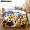 New 3D Priningt Kawaii Girls Yae Sakura (Shuffle!) Bedding Set Cartoon Anime Three-piece Set Adult Kid Bedroom Duvetcover Sets