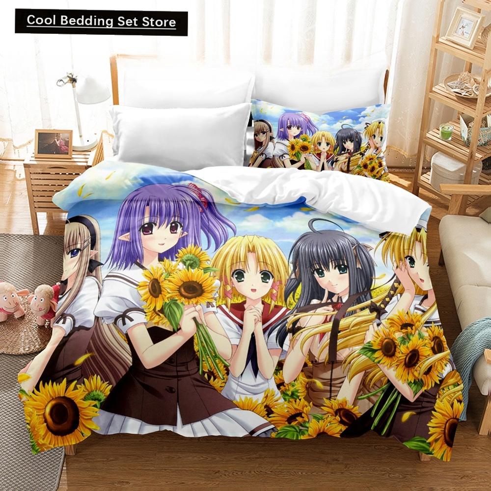 New 3D Priningt Kawaii Girls Yae Sakura (Shuffle!) Bedding Set Cartoon Anime Three-piece Set Adult Kid Bedroom Duvetcover Sets