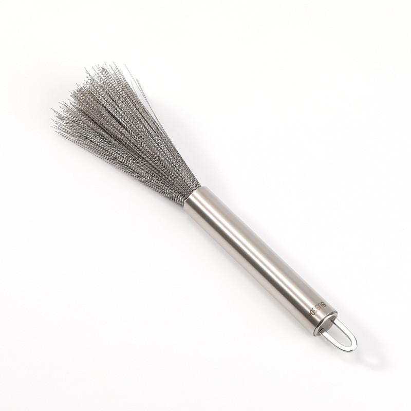 304 Stainless Steel Pot Brush With Handle Household Wire Cleaning Brush For Pot Bowl Sink Kitchen Clean Tool