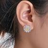 Delicate Small Flower Stud Earrings Fresh Style Yellow Daisy Floral Ear Accessory For Women Daily Wear Statement Jewelry