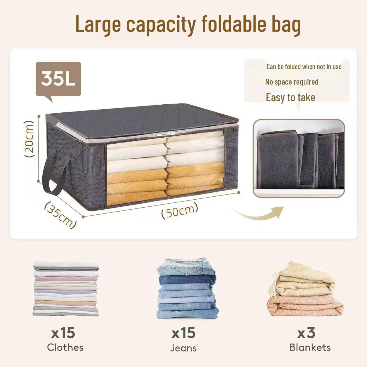 Large Dustproof Non-woven Cotton Quilt Storage & Luggage Bag