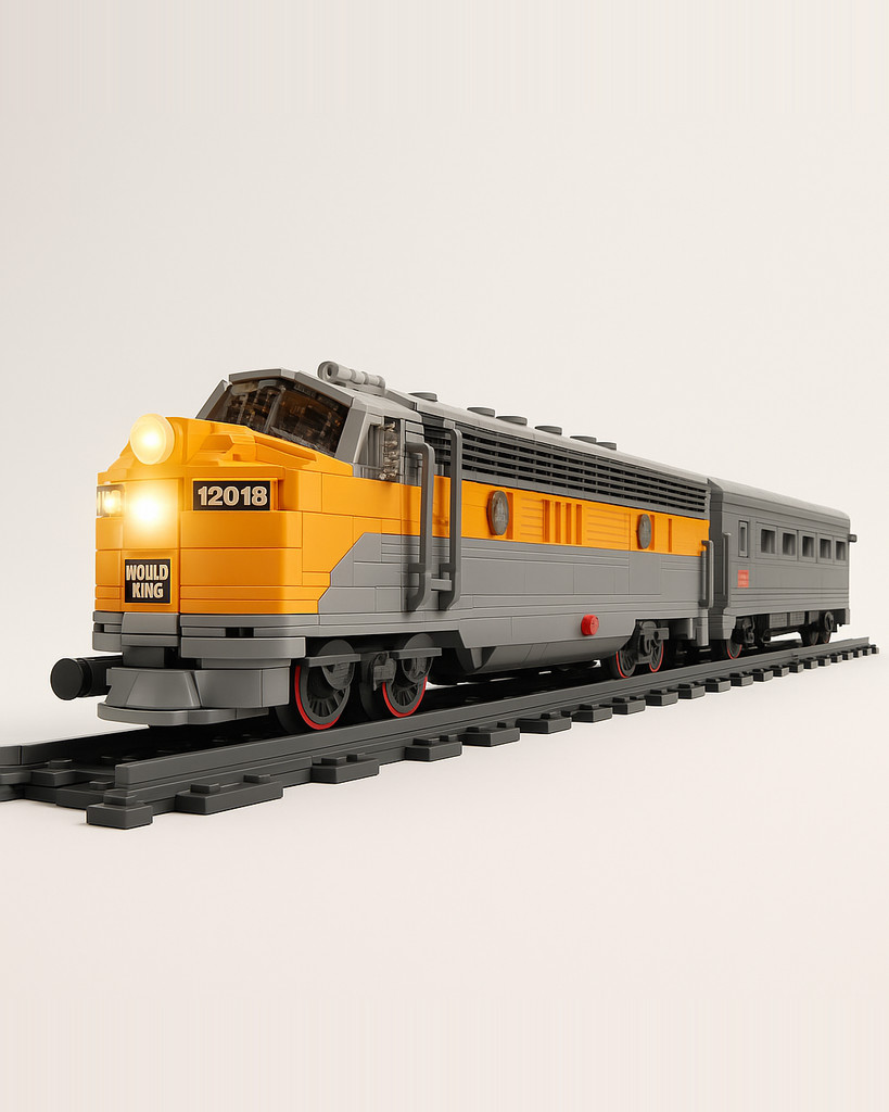 MOULD KING 12018 Train Building Block Kits Model Gift for Kids Age 8+/Adult Collections Enthusiasts 1541 Pieces, with Rail/Motor, APP Remote Control