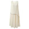 Sancai 2025 Summer Sleeveless Faux Two-Piece A-Line Long Dress