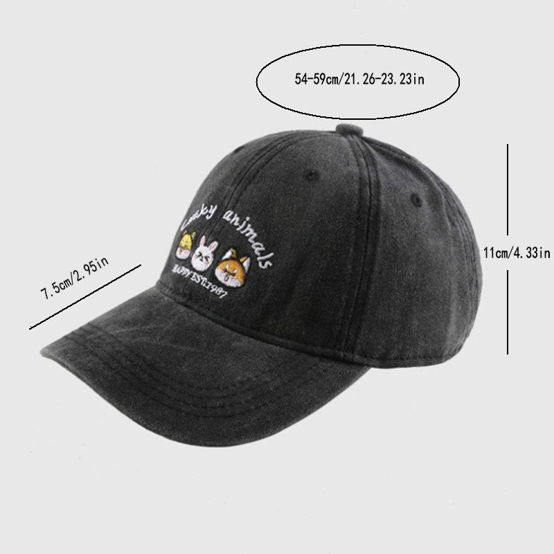 Los Angeles Slogan Baseball Cap Vintage Embroidery Solid Color Washed Distressed Hats Lightweight Adjustable  Women Hat