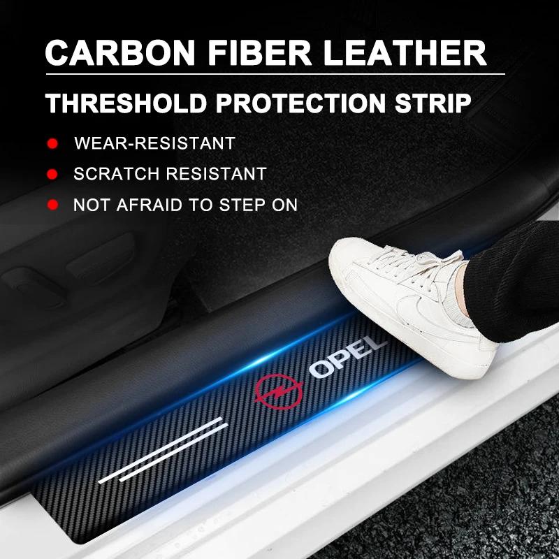 Czsvdy1 Czprfz1 Car Sticker Scratch Resistant Threshold Protection Strip Carbon Fiber For Opel Astra Astra G Corsa Zafira B Mokka Vivaro Meriva