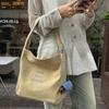 Solid Color Letter Simple Tote Bag 2025 Summer New Shoulder Bag Large Capacity Tote Bag Foreign Shoulder Bag