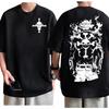 One Piece Whitebeard Ace Tshirt Men Bold Print Cotton Anime Tee Edgy Streetwear Breathable Stylish Daily Casual Top