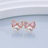 Natural Freshwater Pearl Stud Earrings S925 Sterling Silver Earrings Fritillary Zircon Pearl Earrings Light Luxury High Sense