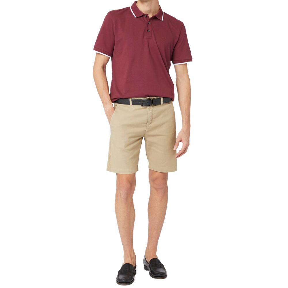 Hugo Boss Polo Shirts Men's Red Polo Collar Moderate Straight Fit 50494697-603