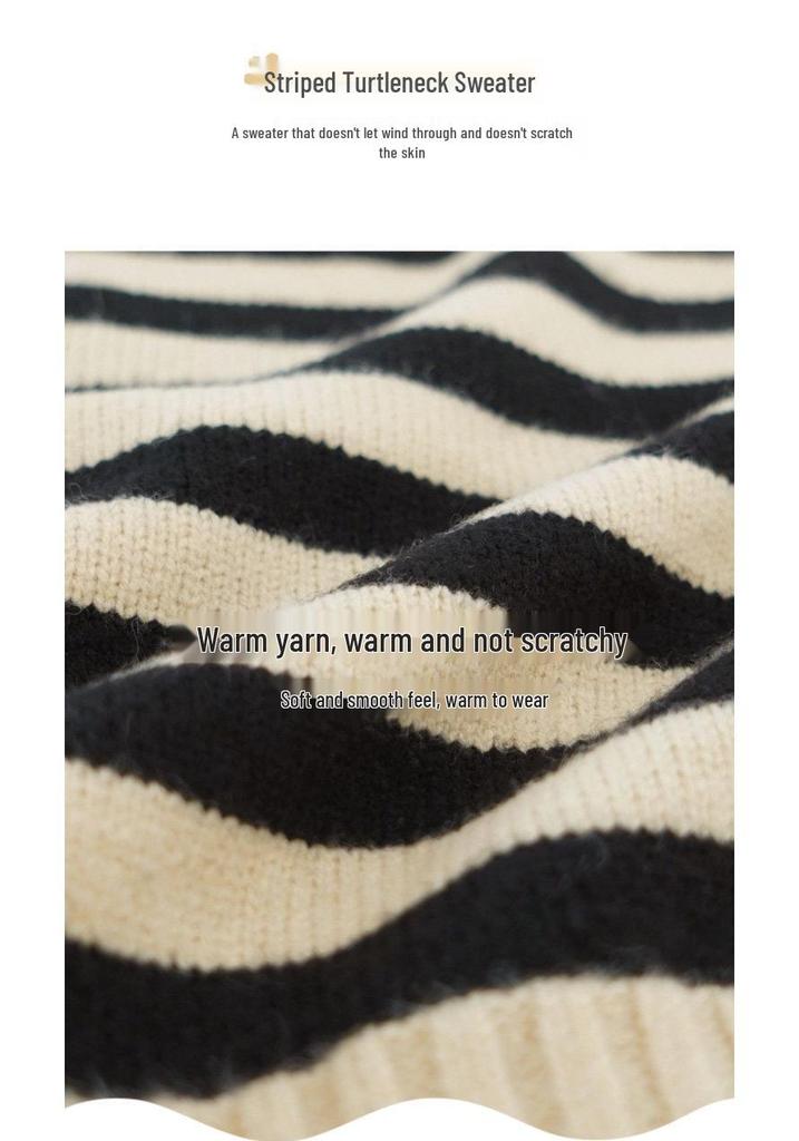 Boys' and Girls' Fleece-Lined Half-High Collar Sweater: Autumn/Winter Korean Style Warm Knitwear