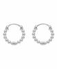 Alleun Silver 925 Ball Mini One-Touch Silver Ring Earrings
