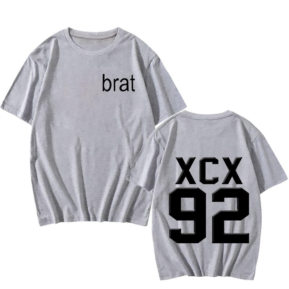 Charli XCX Brat Harajuku Print Women TShirt Street Korean Short Sleeve Summer Cotton Punk Tops Sudaderas Comfortable Clothes