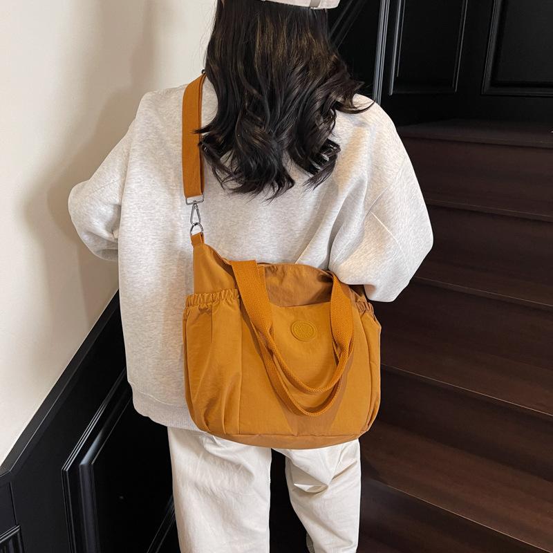 Canvas bag Lazy wind messenger bag Summer new large-capacity bag Women's shoulder tote bag