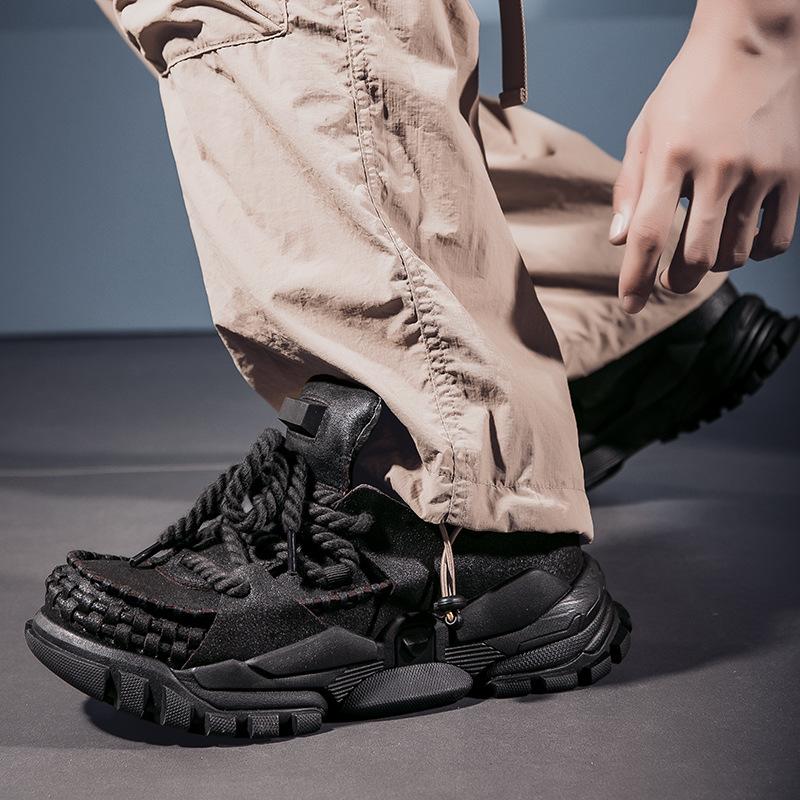 Boots men's 2025 autumn and winter new leather casual versatile dad shoes men's thickened warm personalized sports tooling boots