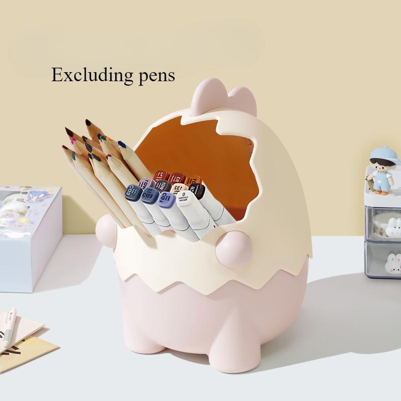 Creative Cartoon Dinosaur Egg Storage Box Ins High Beauty Cute Tripod Home Desktop Multifunctional Storage Box Pen Holder