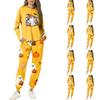 Women's Halloween Print Hoodie and Jogger Set with Chest Pocket Loose Fit