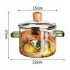 Transparent Glass Stewed Pot High Temperature Resistance Noodle Bowl Kitchen Supplies