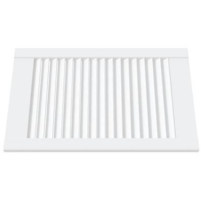 Cabinet Doors with Louvered Design 2 Pcs White 61.5 X 39.4 Cm Solid Wood