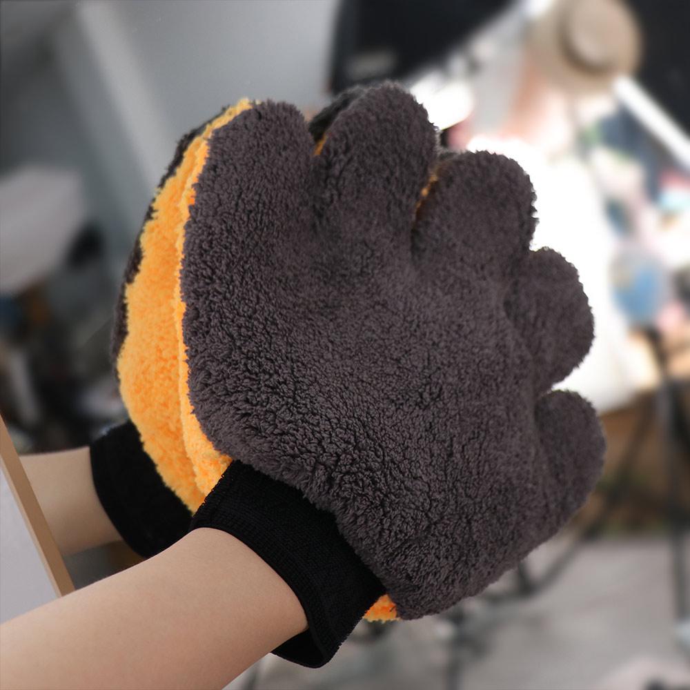 Five-Finger Car Wash Glove Soft Absorbent Car Cleaning Brush Vehicle Cleaning