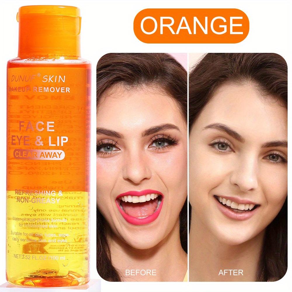 L'huile nettoyante bicolore élimine facilement le maquillage du visage et des yeux, laissant la peau hydratée et non tendue après le démaquillage.