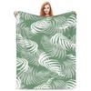 Monstera Deliciosa Palms Throw Blanket Tropical Plants Home Soft Cozy Blanket Lightweight Microplush Decor Blankets All Season