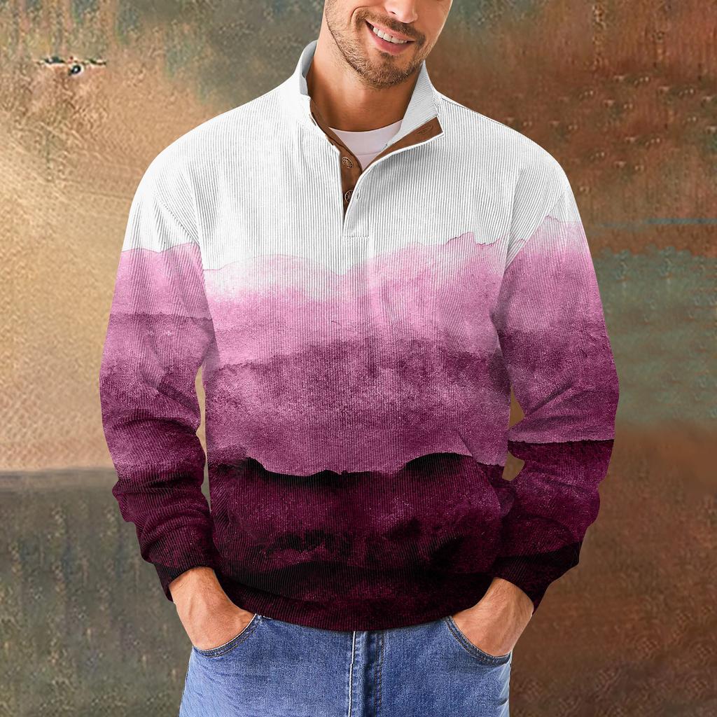 Lässiges Retro-Sweatshirt mit Farbverlauf für Herren