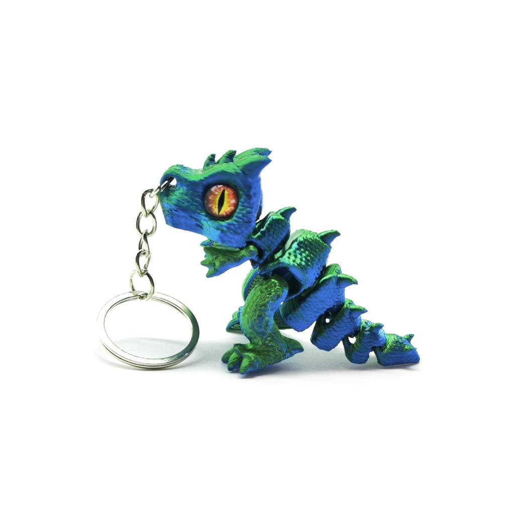 Movable Baby Dragon Keychain: 3D Printed Decompression Toy & Ornament Gift