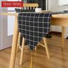 1PC Nuan Series Simple and Versatile Black Checkered Printed Cotton Linen Table Runner for Dinner Table Decor Kitchen for Home Table Home Decor